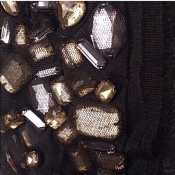 J. Crew jeweled charcoal camisole tank top… - Picture 3 of 9